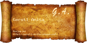Gerstl Anita névjegykártya